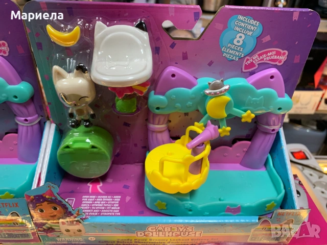Игрален комплект Gabby's Dollhouse - Терасата на Pandy Paws, 8 части, снимка 6 - Други - 53888781