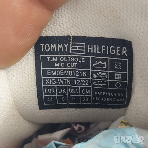 Tommy Jeans TJM OUTSOLE MID CUT номер 43,5-44 Кожени модерни кецове, снимка 12 - Кецове - 53841357