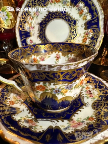 Edwardian Crown Staffordshire England  Circa 1907 - великолепен, и уникално красив Код P1888, снимка 3 - Декорация за дома - 53332078