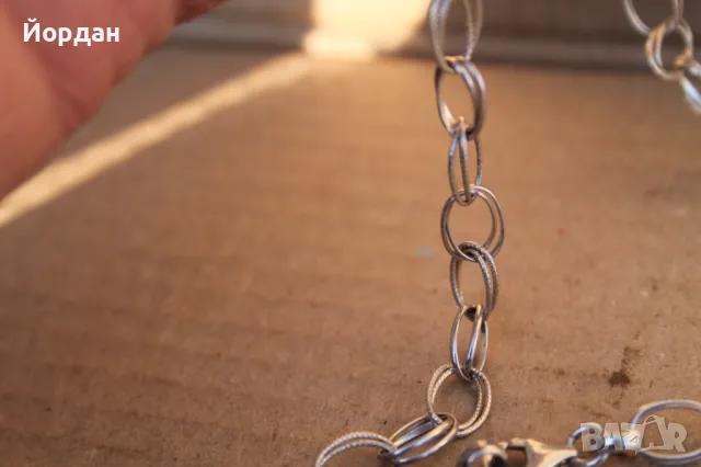 Сребърен ланец , снимка 10 - Колиета, медальони, синджири - 49317038