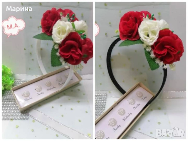Китка за глава ,вариант 27, снимка 15 - Аксесоари за коса - 53713766