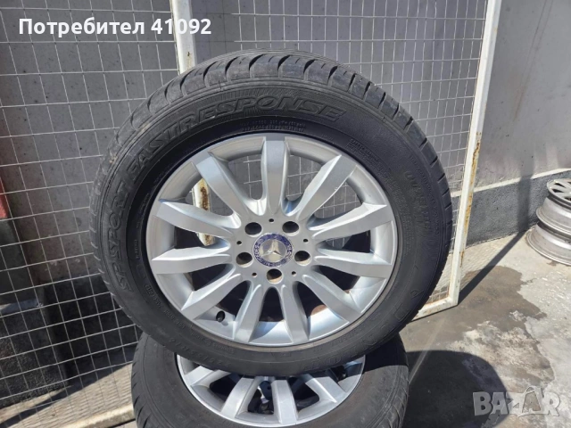 Ляти джанти за мерцедес 16ц с гуми, снимка 2 - Гуми и джанти - 54122200