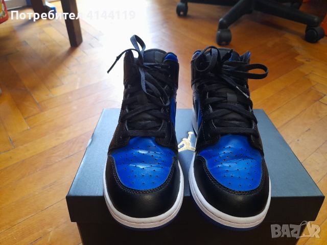 Jordan 1 blue shoes, снимка 7 - Маратонки - 46387269