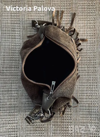 Модерна чанта естествена кожа  велур, снимка 8 - Чанти - 50368027