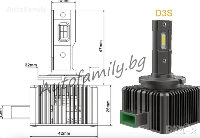 LED D3S 70W +380% Plug&Play Canbus Без грешки, снимка 3 - Аксесоари и консумативи - 48128581