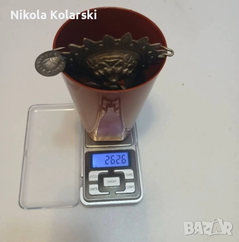 Автентичен възрожденски кюстек/синджир/копче и кръст, снимка 12 - Антикварни и старинни предмети - 52284350