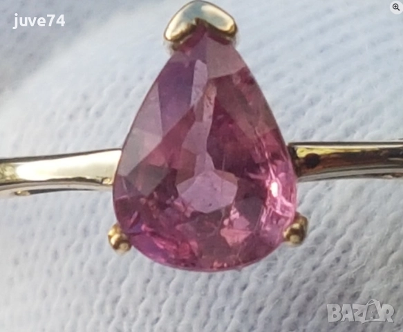 ЗЛАТЕН ПРЪСТЕН С ПАДПАРАДЖА САПФИР (МАДАГАСКАР) СЕРТИФИКАТ, снимка 2 - Пръстени - 52279140