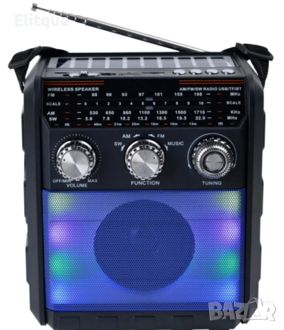 Безжична тонколонка радио със соларен панел FP-2391-S, снимка 3 - Друга електроника - 52820242