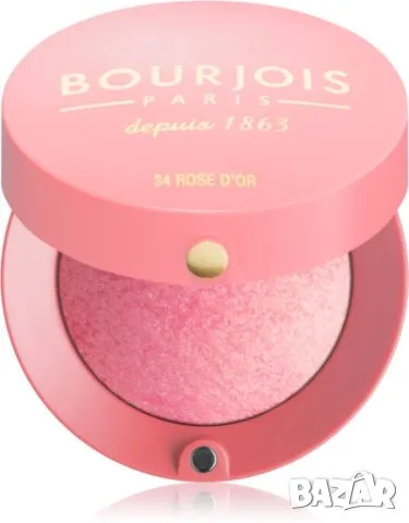 Нов руж с четка и огледало Bourjois - № 34 Rose D´Or, снимка 2 - Декоративна козметика - 49201757