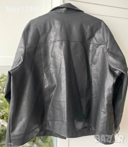 Кoжено дамско яке голям размер KIABI!, снимка 6 - Якета - 52143750