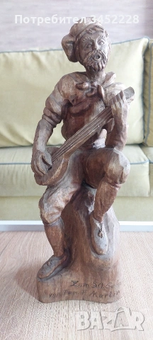 дърворезба за ценители височина 38см , снимка 2 - Декорация за дома - 53836071