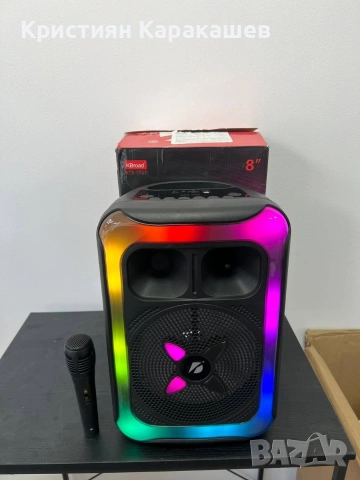 Караоке тонколона с Bluetooth KTS-1727 8'' и микрофон