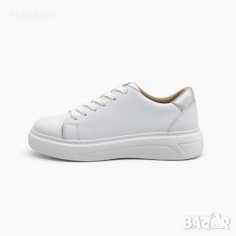 Дамски бели спортни обувки от естествена кожа с цип , снимка 6 - Дамски ежедневни обувки - 52096999