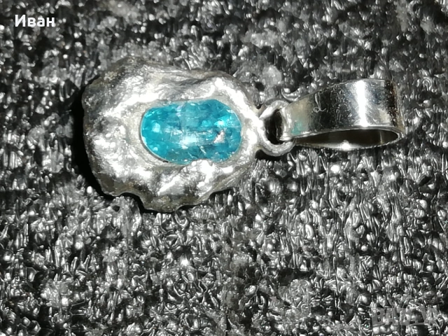 Сребърна висулка с Циркон , снимка 3 - Колиета, медальони, синджири - 48296937