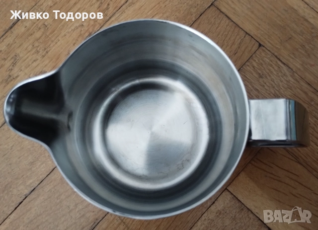 Кана за разпенване на мляко от масивна неръждаема стомана. 500 мл., снимка 4 - Аксесоари за кухня - 52944850
