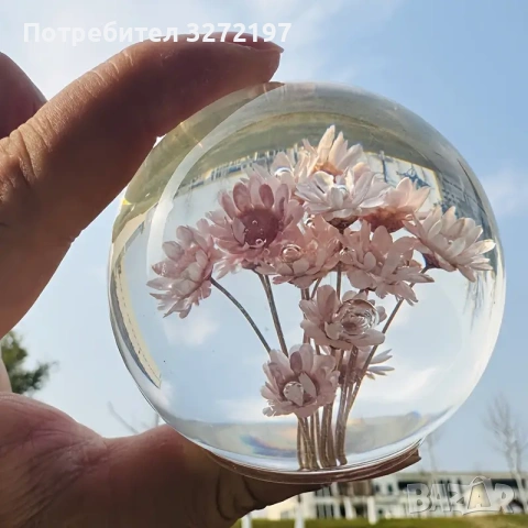 FUFIZU Кристална топка с маргаритки , снимка 9 - Декорация за дома - 54090553