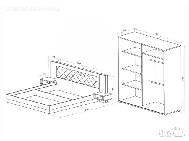 Спален комплект Регал, снимка 2 - Спални и легла - 49174426