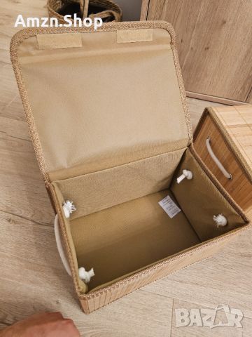 Бамбукови кошници за съхранение кош за съхранение бамбук 2бр. , снимка 5 - Други стоки за дома - 46011103
