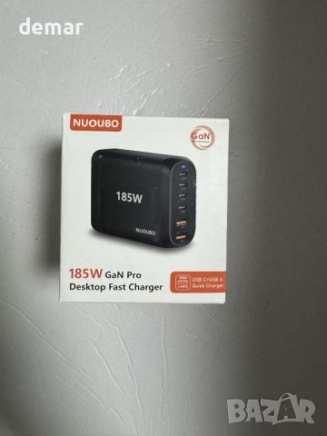 USB C зарядно устройство, NUOUBO 185W GaN 6 порта, 4 USB C+2 USB A, снимка 7 - Друга електроника - 45115010