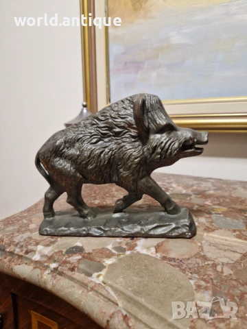 Уникална антикварна метална фигура чугун , снимка 4 - Антикварни и старинни предмети - 53815639