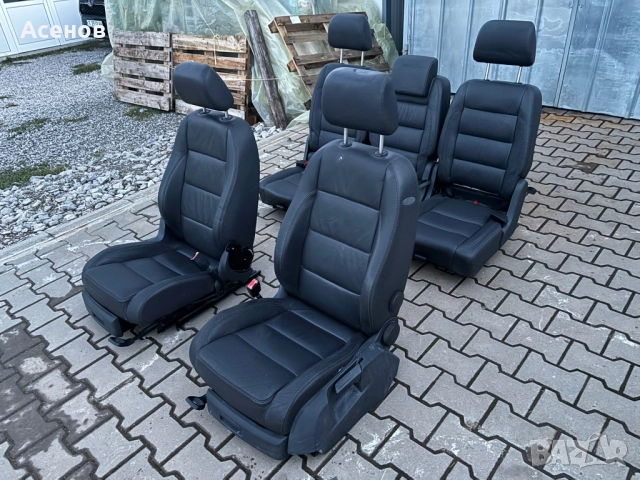 Кожени Седалки Кожен Салон за VW Touran Туран Тоуран, снимка 3 - Аксесоари и консумативи - 52150802