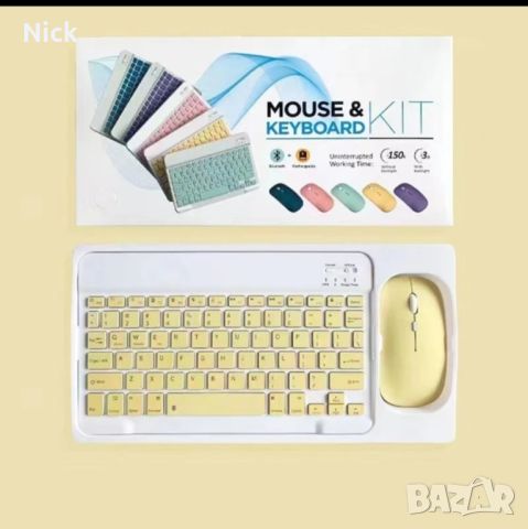 Блутут клавиатура + мишка, снимка 5 - Клавиатури и мишки - 44061296