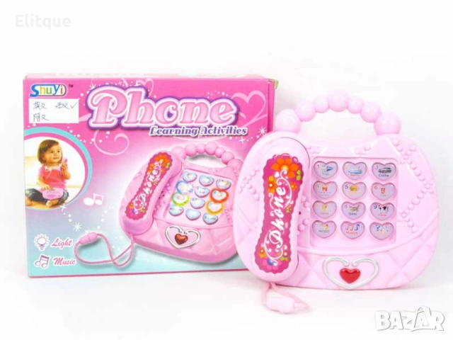 Музикална интерактивна дидактическа телефон-чанта със светлинен и звуков ефект, снимка 5 - Други - 52786679