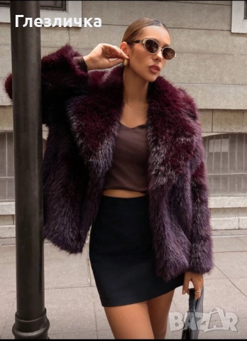 Красив кожух от еко кожа в Бордо 
