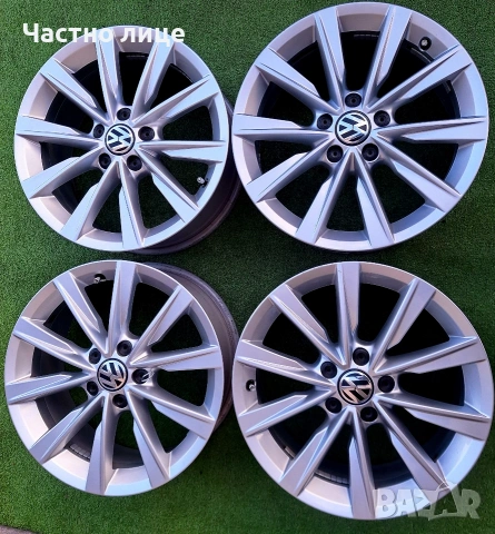 Продавам 4бр оригинални 17-ки джанти за Фолксваген Тигуан, Пасат, Туран, Голф 
