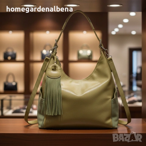 Дамска чанта с висулка и странични джобове – 7 цвята, стилна и удобна, снимка 3 - Чанти - 54166785