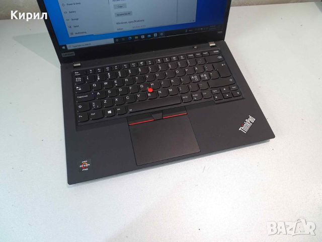 Лаптоп Lenovo T495  256GB SSD Ryzen 3 Pro 8GB Ram, снимка 4 - Лаптопи за работа - 45159922