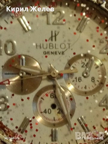 Дамски часовник HUBLOT GENEVE много красив стилен дизайн силиконова каишка 49024, снимка 3 - Дамски - 52264808