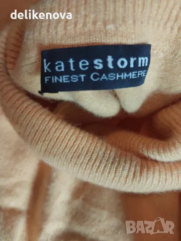 Kate Storm Holland Кашмир Size S Страхотен поло пуловер, снимка 4 - Блузи с дълъг ръкав и пуловери - 47459720