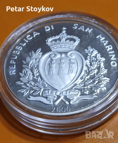 Сребърна монета., снимка 2 - Нумизматика и бонистика - 52416489