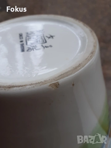 Голяма стара антикварна ваза Calco in Taiwan порцелан, снимка 7 - Антикварни и старинни предмети - 53445291