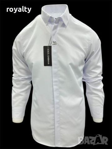 Dolce & Gabbana Нова Бяла Елегантна Мъжка Риза 