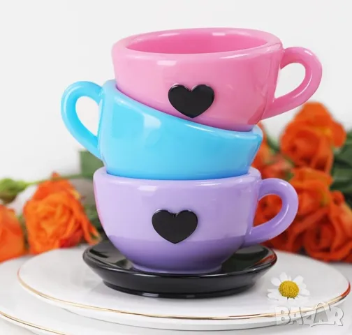 Молд комплект чаша и чиния, снимка 7 - Форми - 48507668