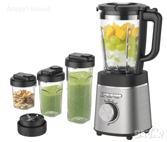 Блендер Hanseatic HBL14001175SD с три контейнера, 1400 W, 1.75 л