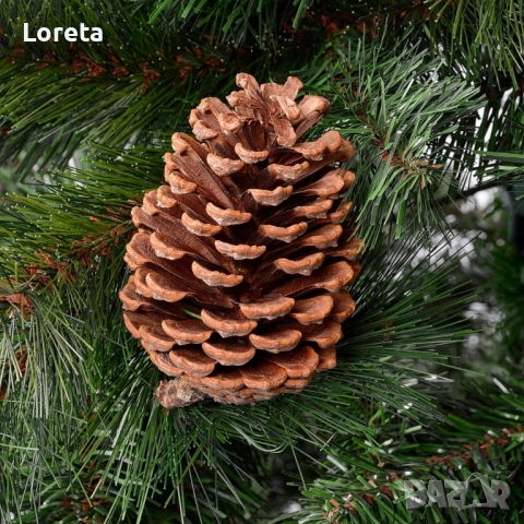 Зелена елха с шишарки , снимка 5 - Декорация за дома - 52580711