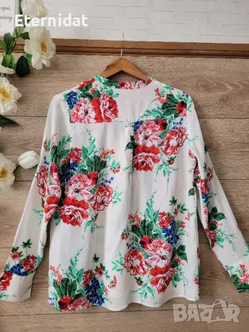 Блуза Zara цветя , снимка 11 - Блузи с дълъг ръкав и пуловери - 49908497