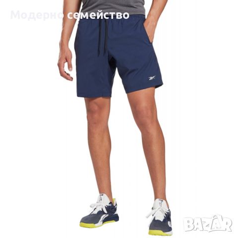 Мъжки къси панталони reebok workout ready woven shorts navy, снимка 2 - Други - 46708995