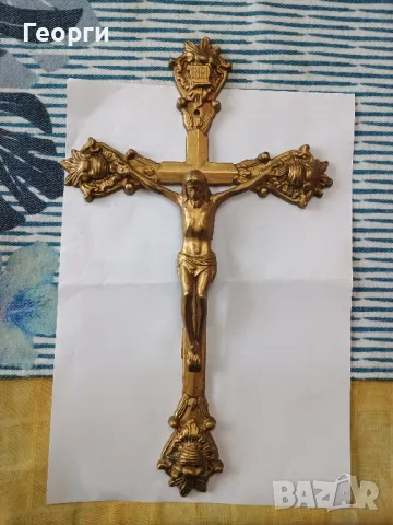 Красив бронзов кръст, снимка 8 - Антикварни и старинни предмети - 50097242