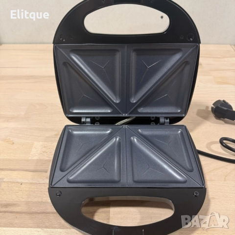 Уред за сандвичи Royal Swiss SLS1057C, 750W, незалепващи плочи, регулирем термостат, снимка 4 - Други - 52516171