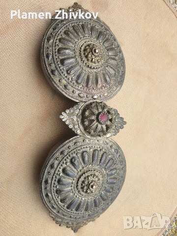 стара българска пафта с прекрасна патина и живамна позлата , снимка 13 - Колекции - 53005478