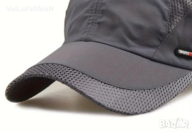 Нова шапка с козирка в сив цвят, снимка 2 - Шапки - 45840513