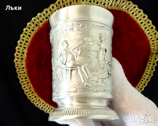 Калаена чаша за вино серия Lindenwirtin,любовна песен. , снимка 8 - Антикварни и старинни предмети - 51593270