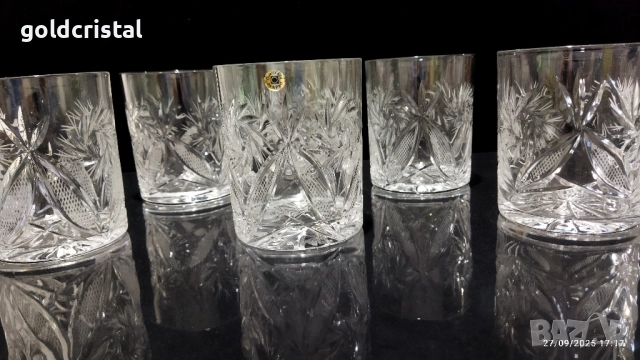 кристални чаши за вода , снимка 8 - Антикварни и старинни предмети - 52011281