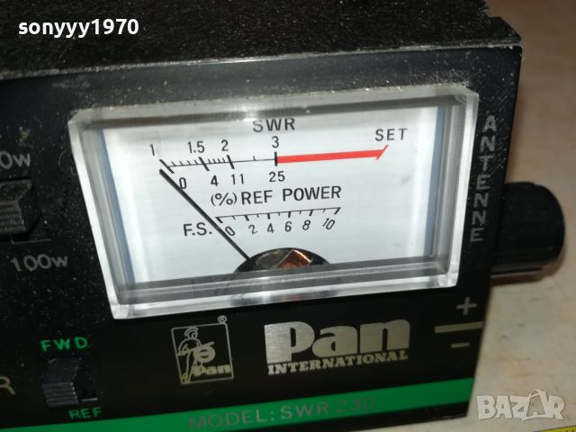 PAN INTERNATIONAL SWR230-SWR & POWER METER-GERMANY 2306240836, снимка 8 - Ресийвъри, усилватели, смесителни пултове - 46329257