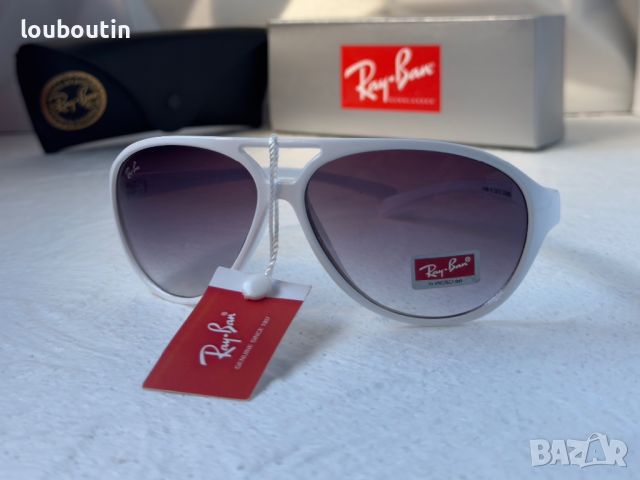Ray-Ban дамски мъжки унисекс слънчеви очила Рей-Бан авиатор бели , снимка 4 - Слънчеви и диоптрични очила - 45584585