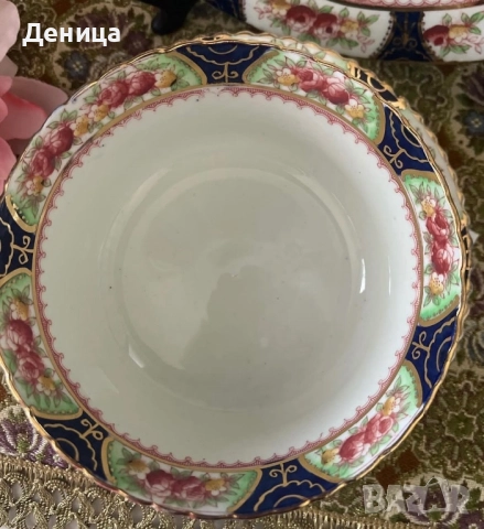 Кобалт, злато, циклама и рози💗 За първи път виждам тази цветова комбинация  , снимка 9 - Чинии - 52832498